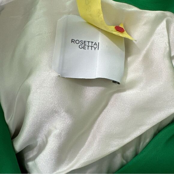 Rosetta Getty Women's Peak-lapel Two-Button Stretch-cady Jacket Size 4 Green - Picture 5 of 13